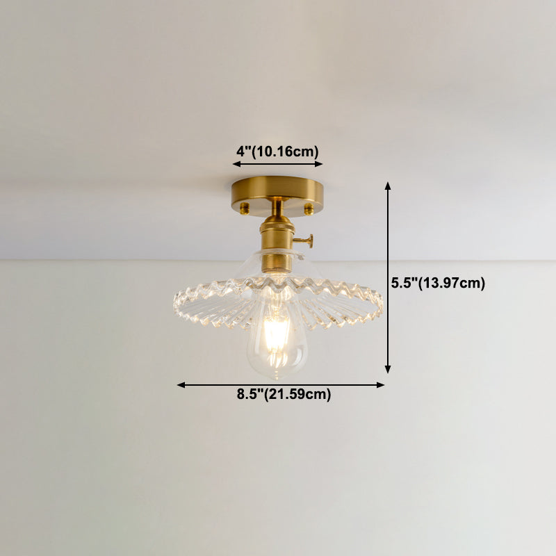 Moderner Stil Geometrischer Flush Mount Lampe Glas 1-Licht-Flush-Leuchten