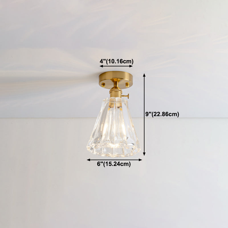 Lampada a monte geometrica in stile moderno vetro a filo a filo a 1 luce