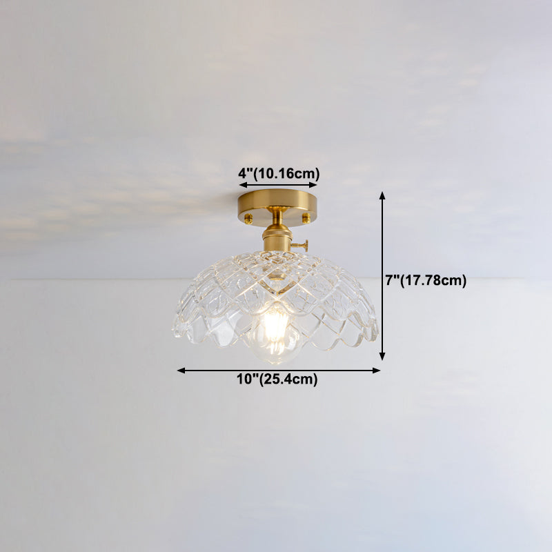 Lampada a monte geometrica in stile moderno vetro a filo a filo a 1 luce