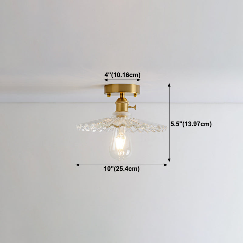 Lámpara de montaje geométrica de estilo de estilo moderno vidrio de 1 luces de 1 luces