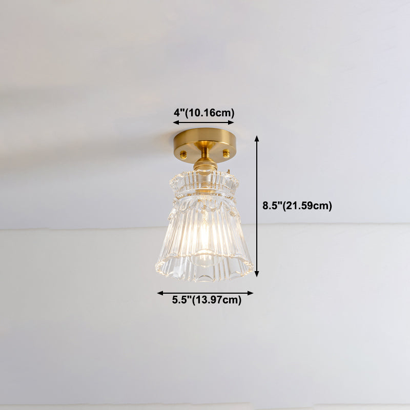 Lámpara de montaje geométrica de estilo de estilo moderno vidrio de 1 luces de 1 luces