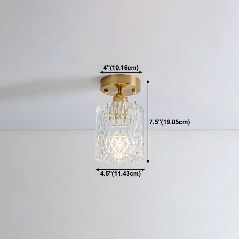 Moderner Stil Geometrischer Flush Mount Lampe Glas 1-Licht-Flush-Leuchten