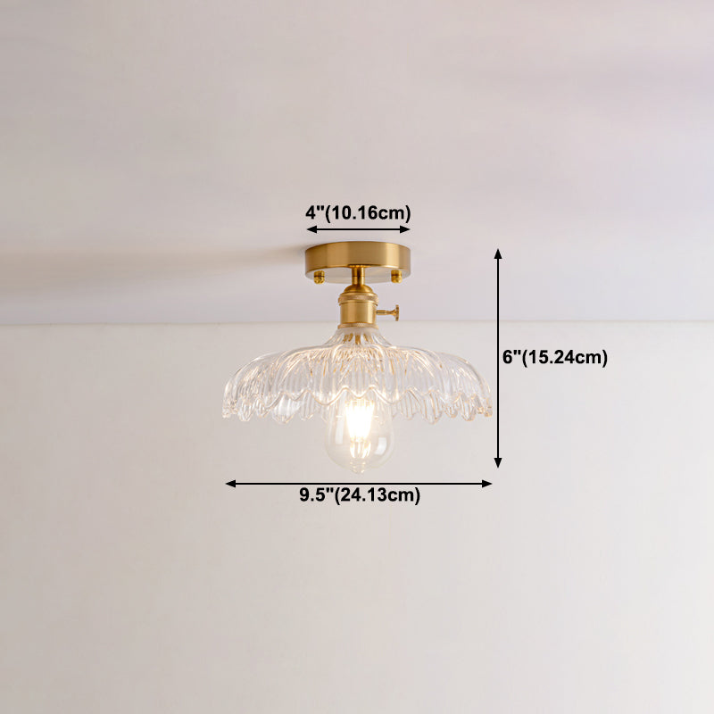 Lámpara de montaje geométrica de estilo de estilo moderno vidrio de 1 luces de 1 luces