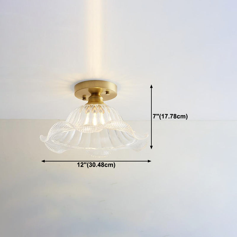 Estilo moderno de montura geométrica de vidrio claro de 1 luces de luz de 1 luces