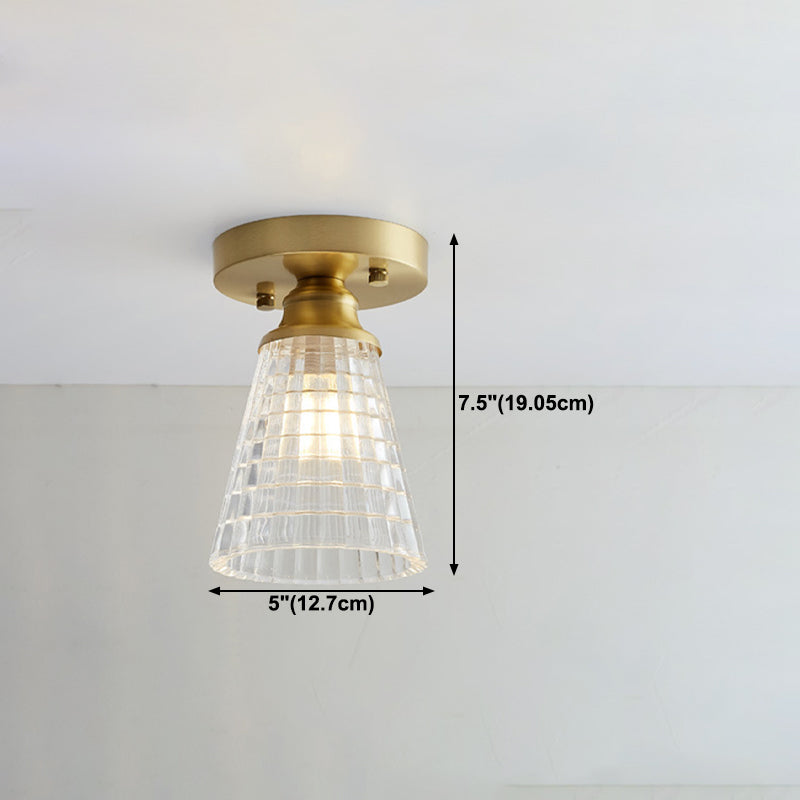 Moderner Stil Geometrischer Flush Mount Light Glass 1-Light Flush Leuchten