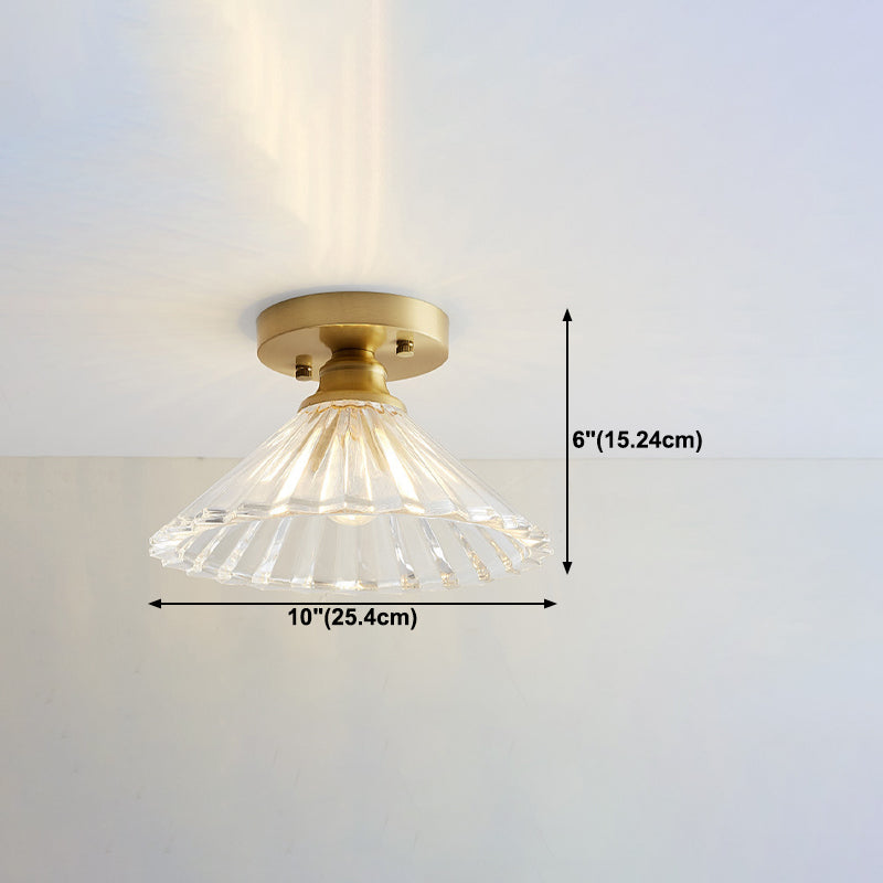 Estilo moderno de montura geométrica de vidrio claro de 1 luces de luz de 1 luces