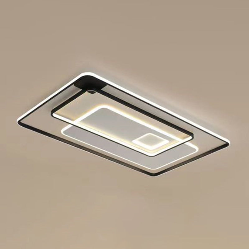 Modern Style Geometric Flush Mount Light Metal 3-Light Flush Ceiling Lights