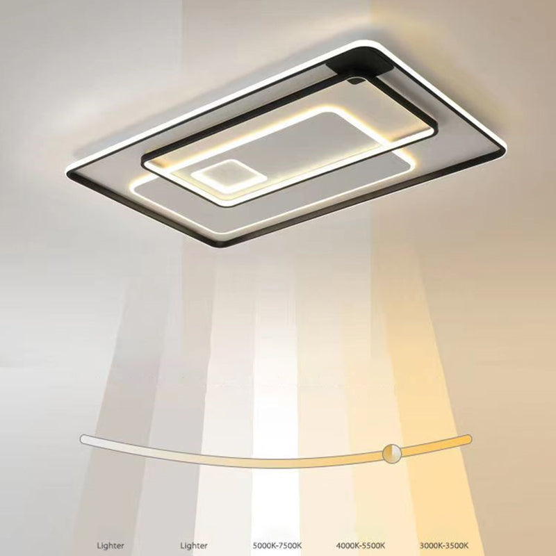 Modern Style Geometric Flush Mount Light Metal 3-Light Flush Ceiling Lights