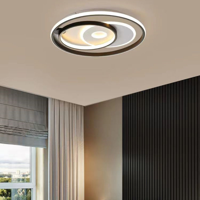 Modern Style Geometric Flush Mount Light Metal 3-Light Flush Ceiling Lights