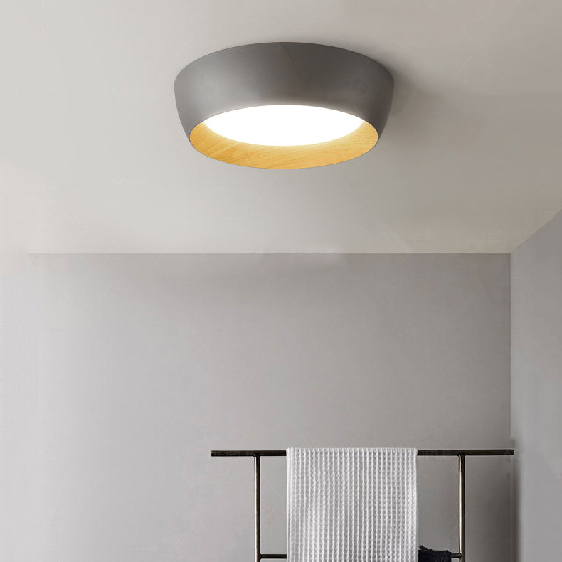 Forma del cerchio in stile moderno Aitura del soffitto Metal 1 Luce Light Affermazione Montata