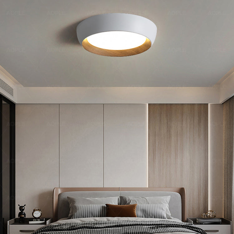 Modern Style Circle Shape Ceiling Fixture Metal 1 Light Ceiling Mounted Light