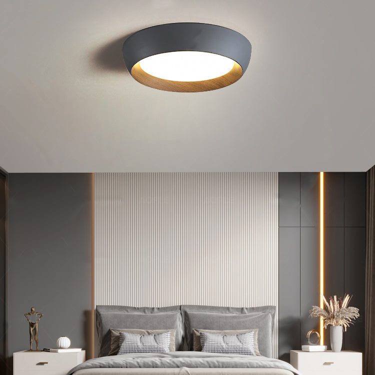 Modern Style Circle Shape Ceiling Fixture Metal 1 Light Ceiling Mounted Light