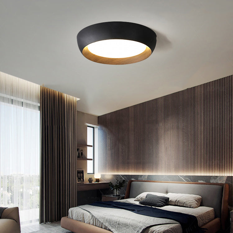 Forma del cerchio in stile moderno Aitura del soffitto Metal 1 Luce Light Affermazione Montata