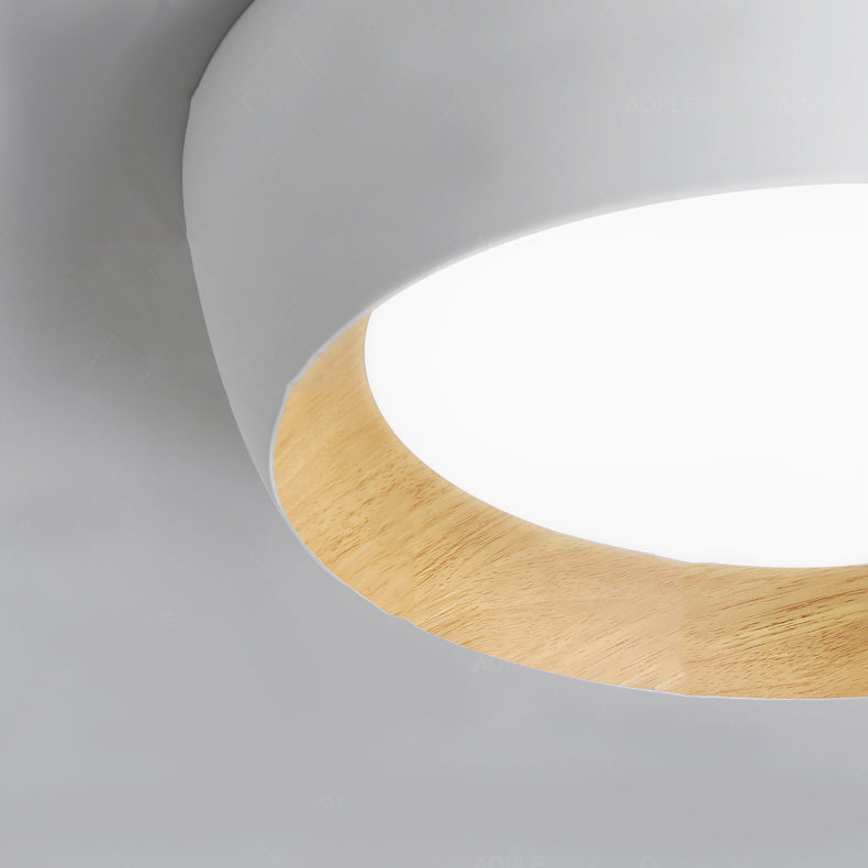 Forma del cerchio in stile moderno Aitura del soffitto Metal 1 Luce Light Affermazione Montata