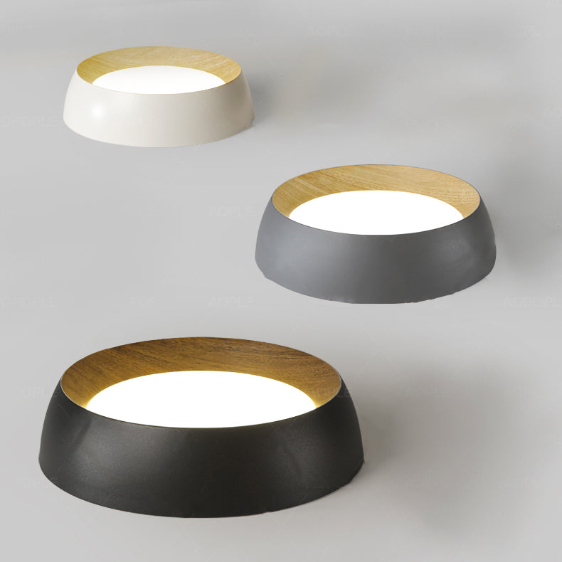 Forma del cerchio in stile moderno Aitura del soffitto Metal 1 Luce Light Affermazione Montata