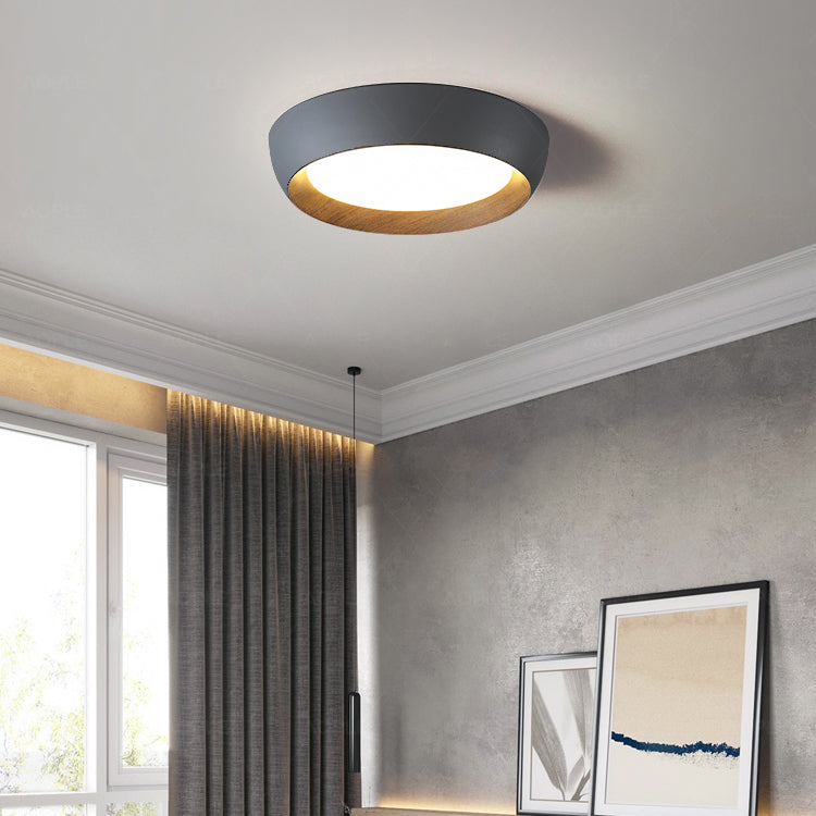 Modern Style Circle Shape Ceiling Fixture Metal 1 Light Ceiling Mounted Light