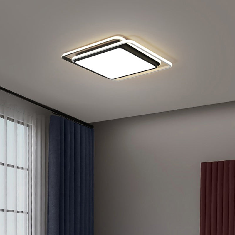 Moderne stijl geometrie vorm plafondarmaturen metalen 3 licht plafond gemonteerde lichten in zwart