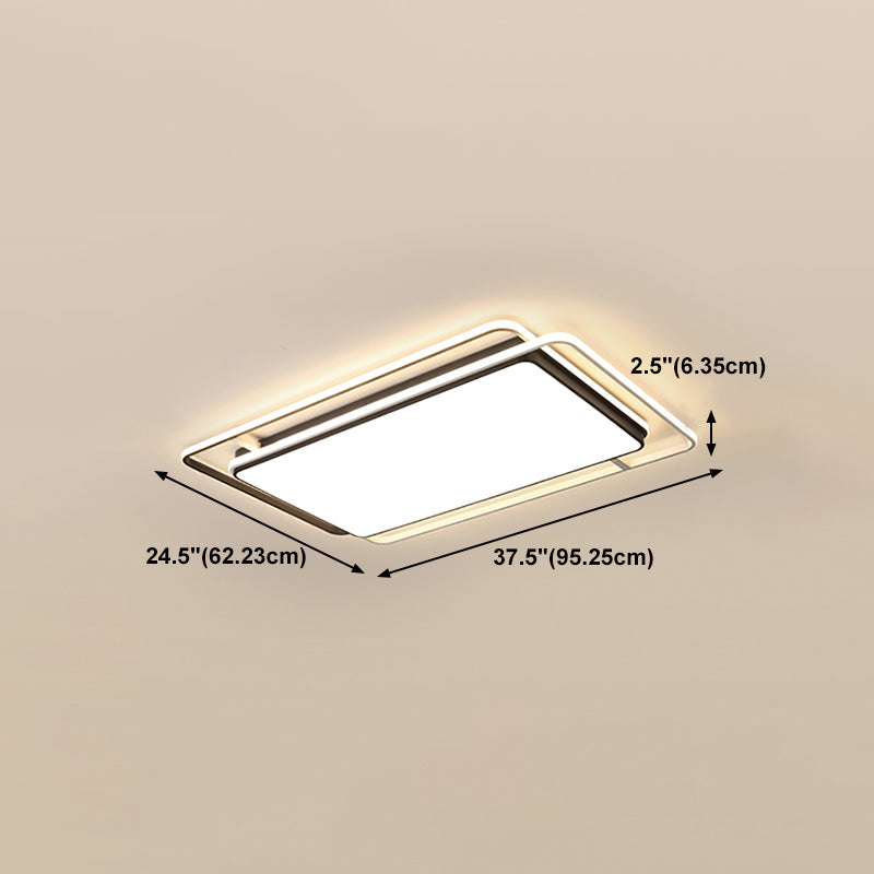 Formas de techo de forma de geometría de estilo moderno Metal 3 luces montadas en el techo de luz en negro