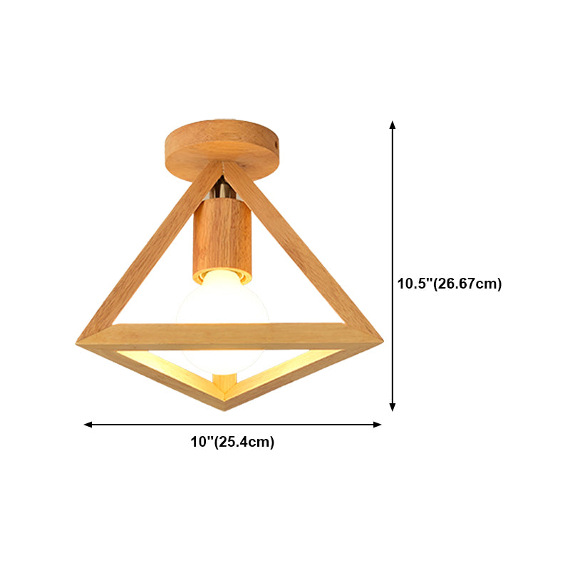 Luz de montaje de montura de techo de techo de madera moderno para sala de estar para sala de estar