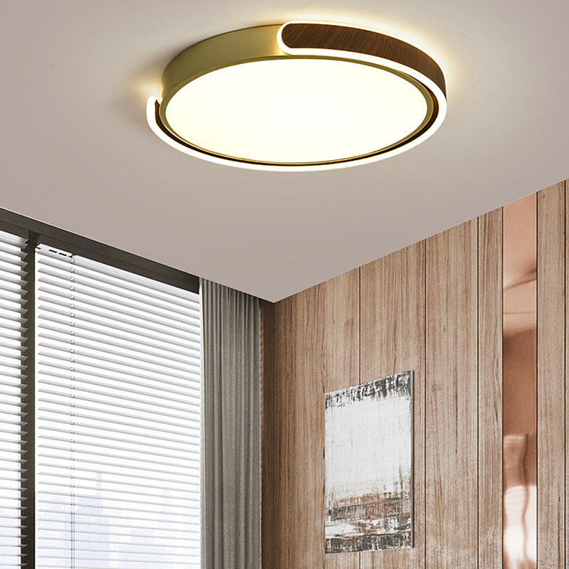 Nordic Round Ceiling Light Metal LED Flush Mount Light for Living Room