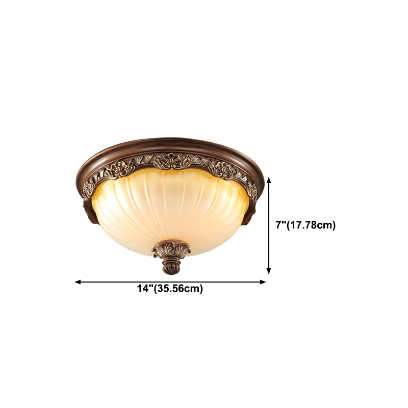 Moderner Stil runder Flush Mount Light Glass Multi-Light-Spülen Deckenleuchten