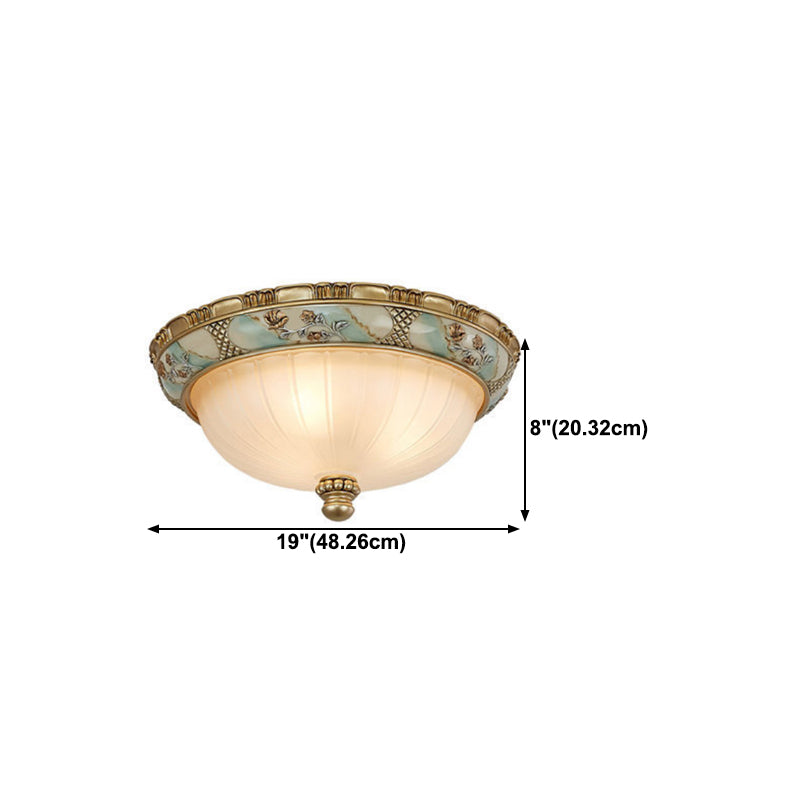 Moderner Stil runder Flush Mount Light Glass Multi-Light-Spülen Deckenleuchten