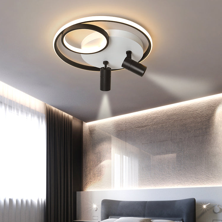 Modern Style Geometry Shape Ceiling Fixtures Metal Flush Ceiling Light Fixtures