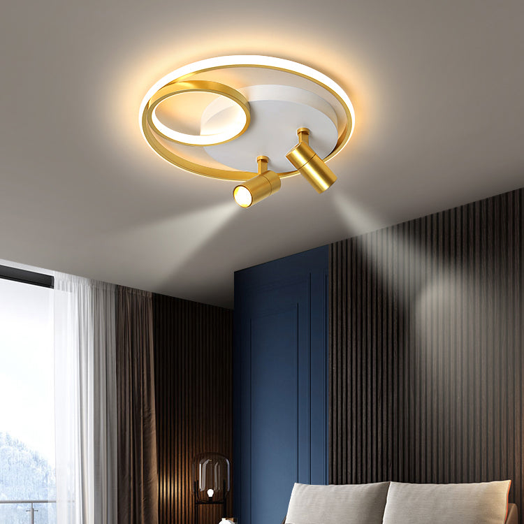 Modern Style Geometry Shape Ceiling Fixtures Metal Flush Ceiling Light Fixtures