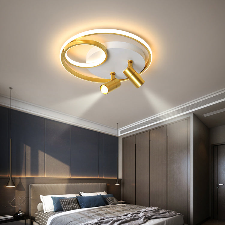 Modern Style Geometry Shape Ceiling Fixtures Metal Flush Ceiling Light Fixtures