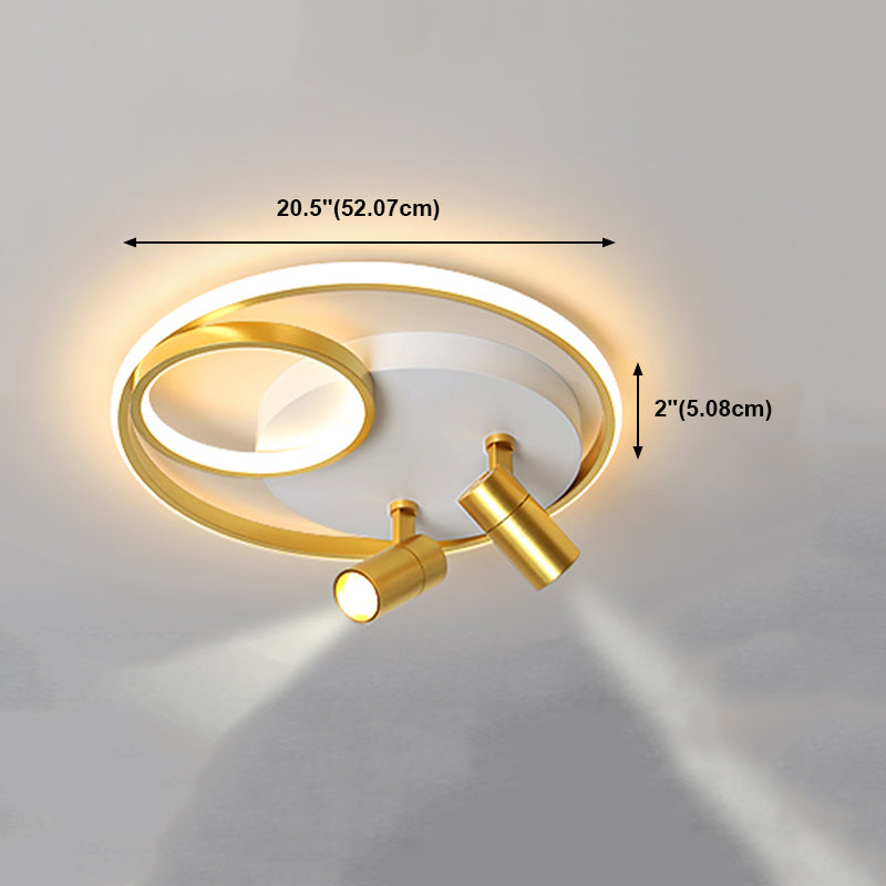 Moderne Style Geometrieform Deckenleuchten Metall Flush Deckenleuchten
