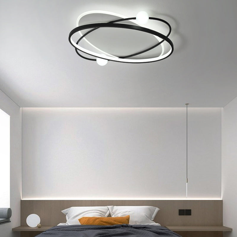 Fissature a soffitto a forma di geometria in stile moderno metallo 4 lampade a soffitto a filo chiaro