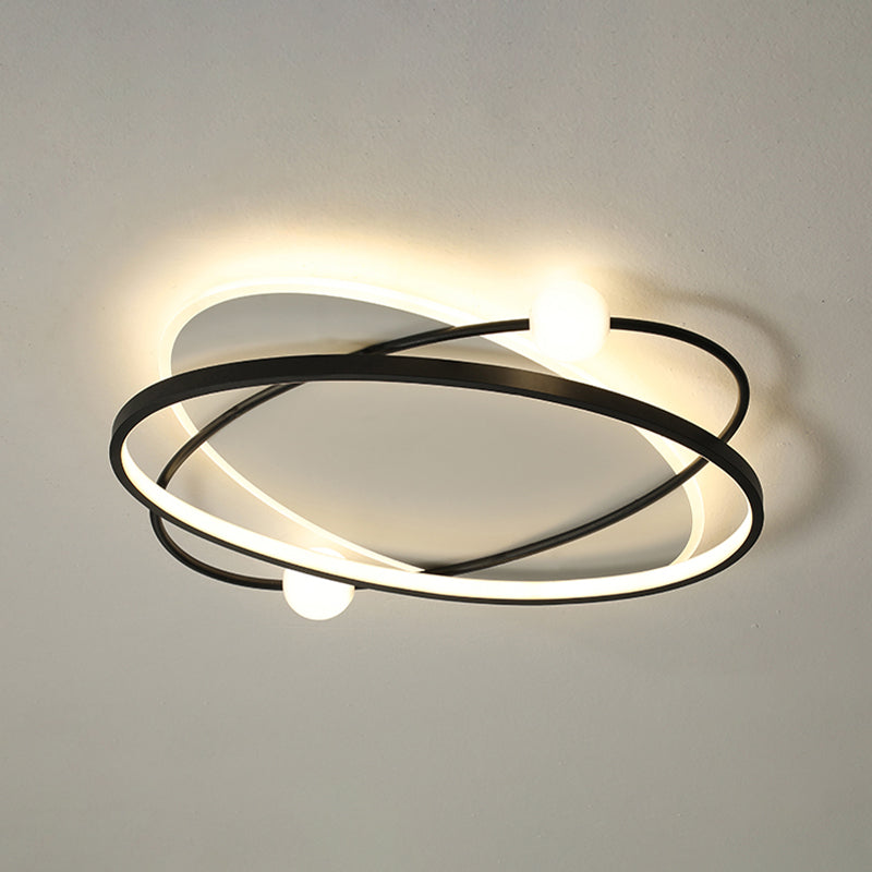 Moderne stijl geometrie vorm plafondarmaturen metaal 4 licht spoel plafond verlichtingsarmaturen