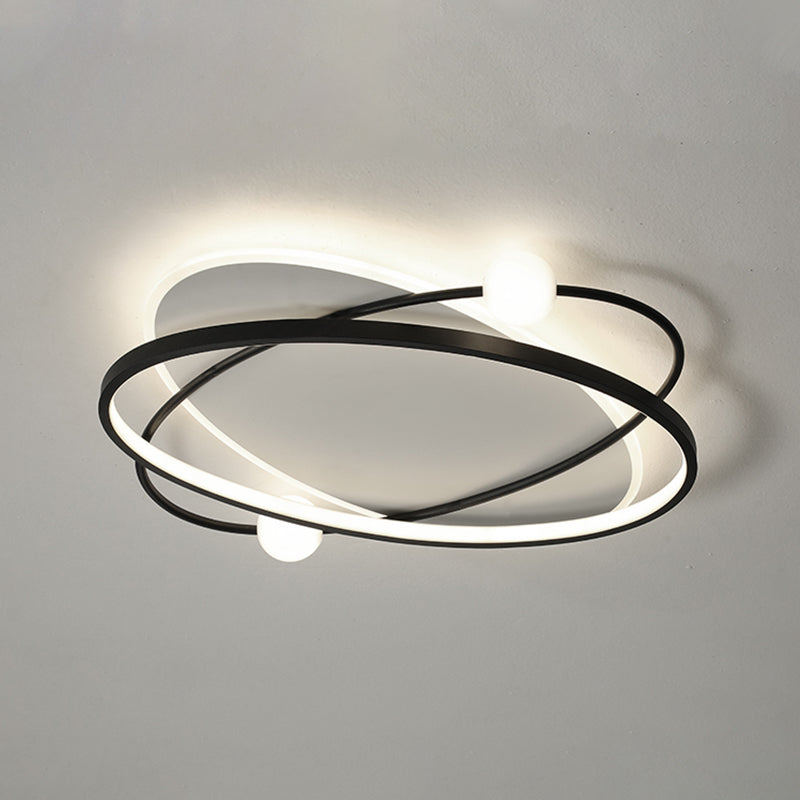 Modern Style Geometry Shape Ceiling Fixtures Metal 4 Light Flush Ceiling Light Fixtures