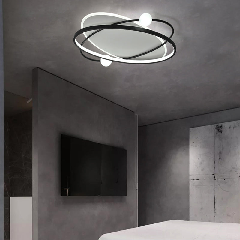 Moderne stijl geometrie vorm plafondarmaturen metaal 4 licht spoel plafond verlichtingsarmaturen