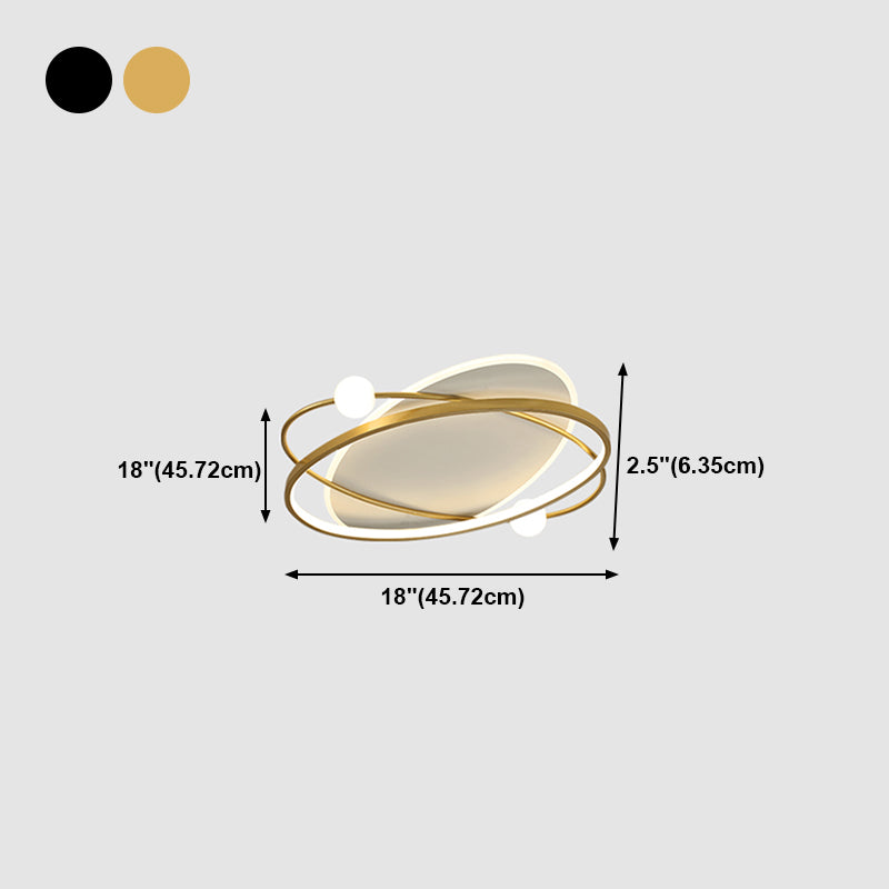 Moderne stijl geometrie vorm plafondarmaturen metaal 4 licht spoel plafond verlichtingsarmaturen