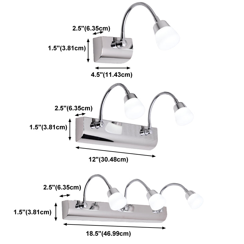 Moderne stijl ijdelheid licht eenvoudig led spiegel voorlicht met acryl tint voor badkamer