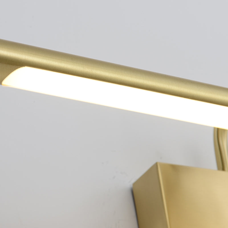 Noordse stijl koper ijdelheid licht strip vorm ijdelheid lamp met acryl tint voor slaapkamer