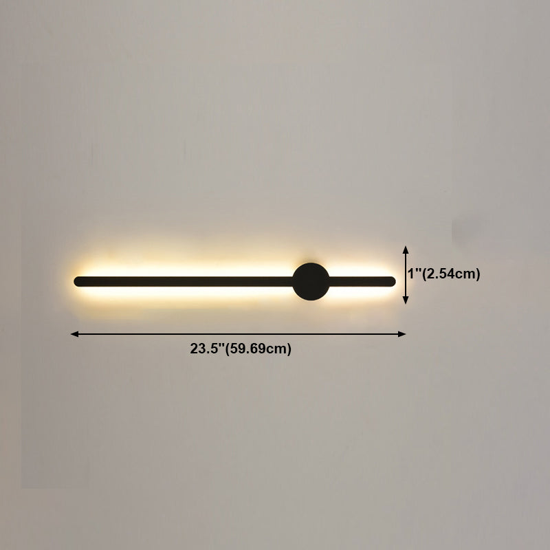 Lámpara de tocador en forma de sencillez de la barra de tocador de metal de baño LED LIGHT en negro