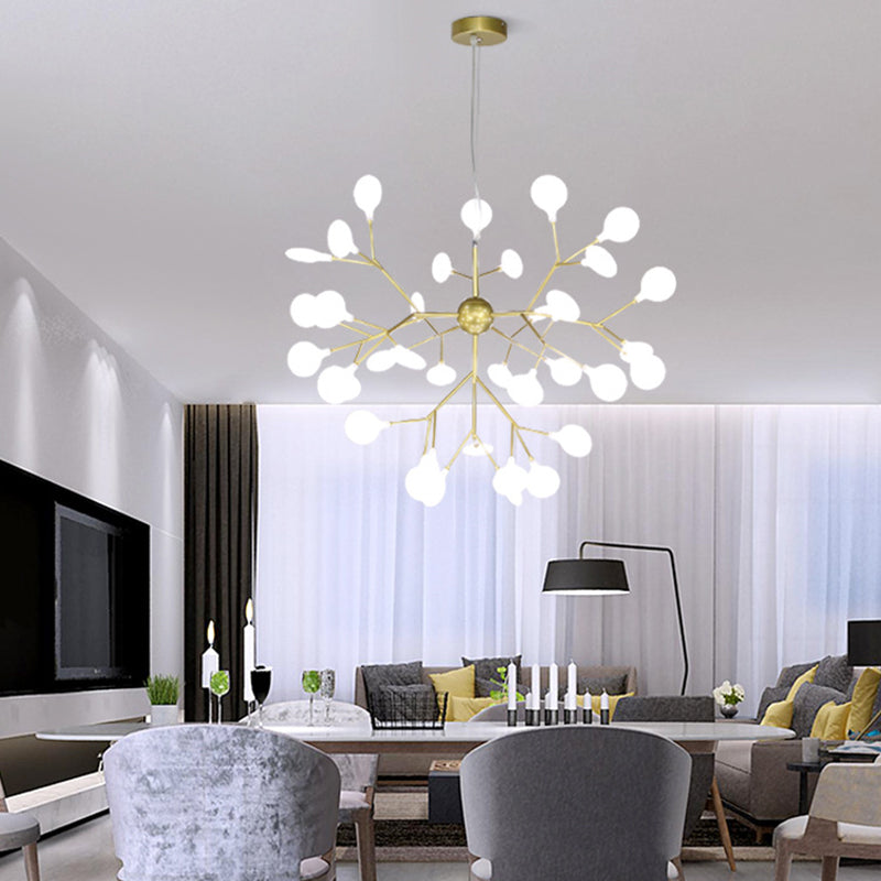 Métal Unique Shape Chandelier Light Modern Modern Multi Light Prowing Lamping pour chambre à coucher