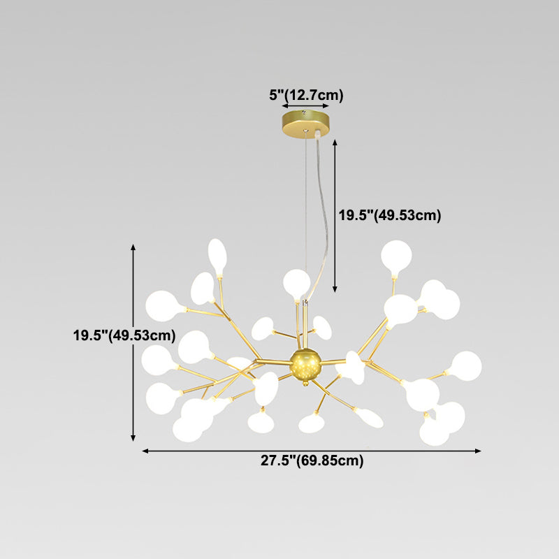 Lámpara de colgación de luz múltiple de lámpara de forma única de metal para el dormitorio