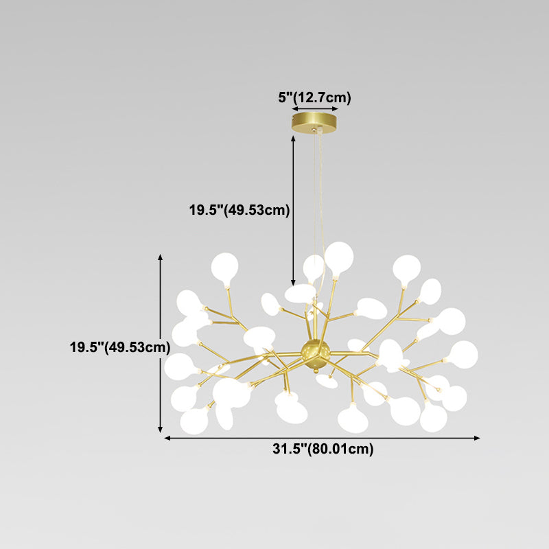 Lámpara de colgación de luz múltiple de lámpara de forma única de metal para el dormitorio