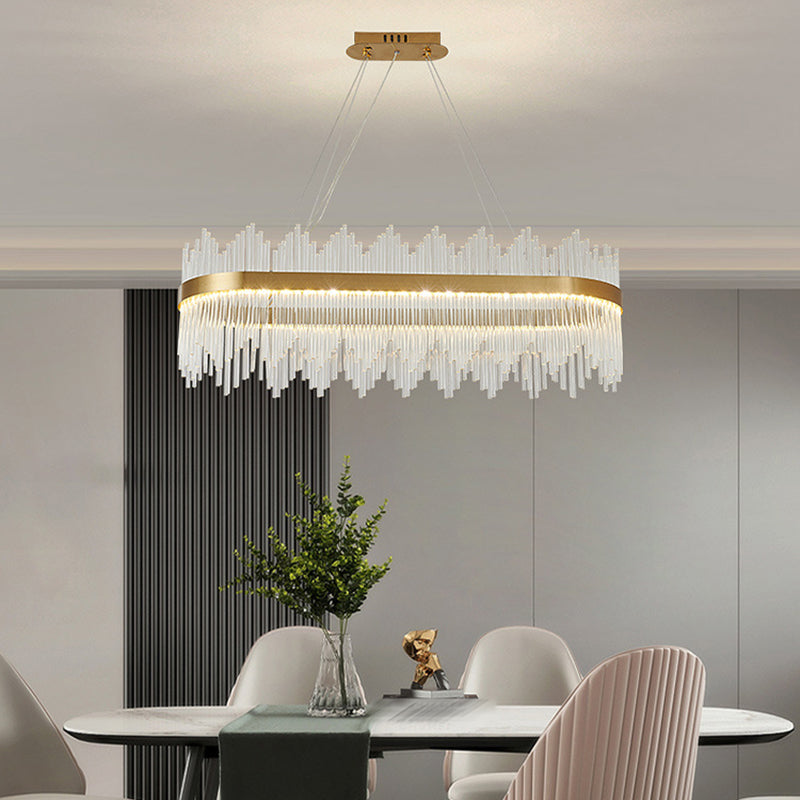 Modern Style Crystal Hanging Lighting Fixture Household Chandelier for Sitting Room