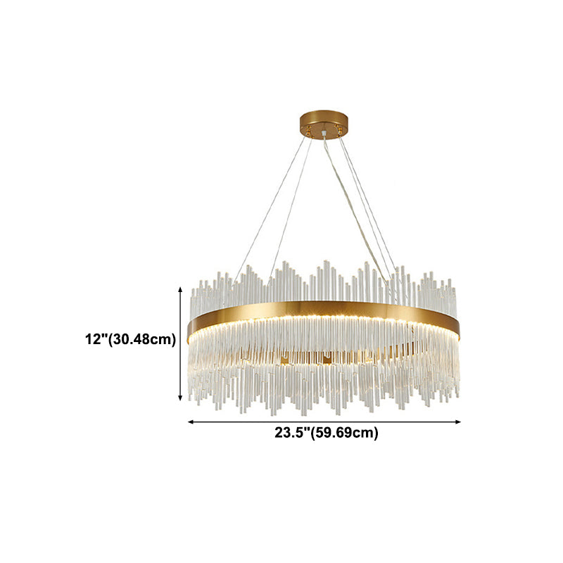 Modern Style Crystal Hanging Lighting Fixture Household Chandelier for Sitting Room