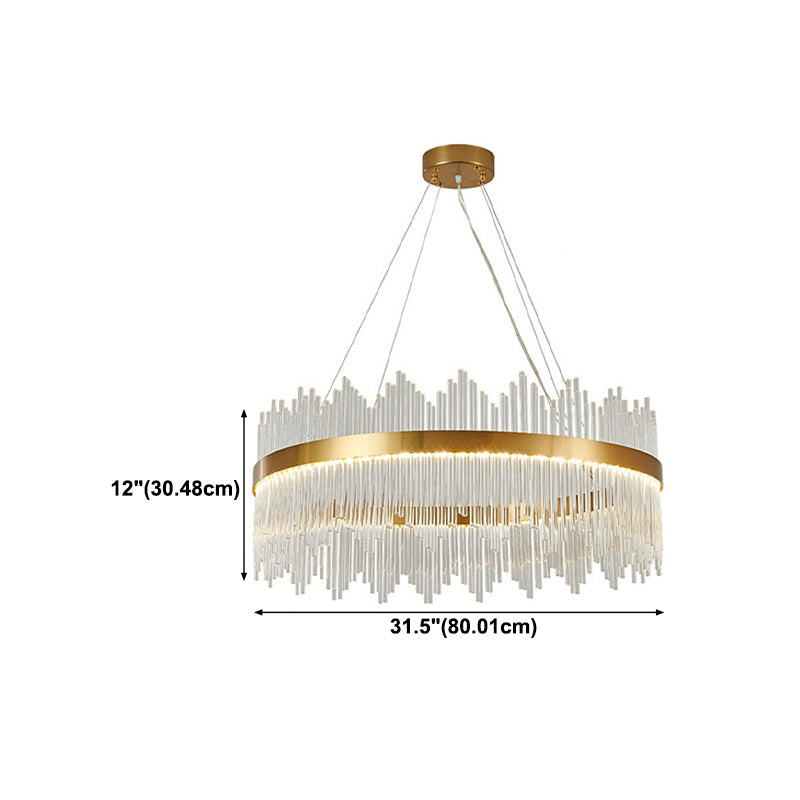 Modern Style Crystal Hanging Lighting Fixture Household Chandelier for Sitting Room