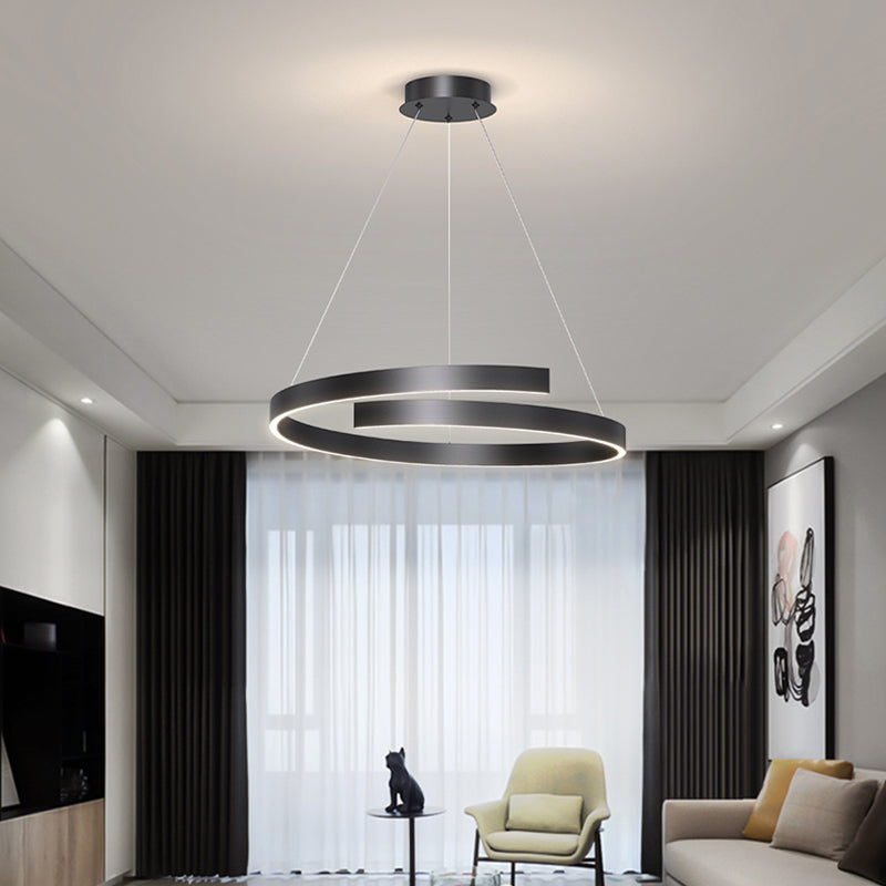 Linear Shape Metal Pendant Light Fixture Modern Single Light Hanging Light Fixture