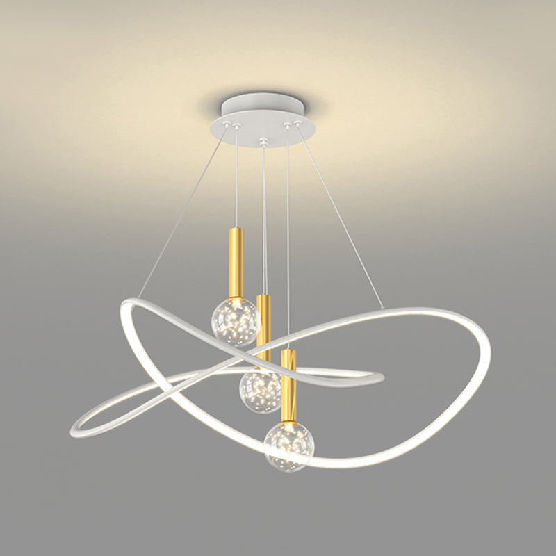 Forma esférica de metal lámparas colgantes estilo moderno 4 lámparas colgantes de luz lámparas