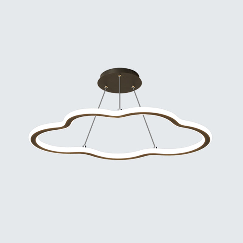 Wolkenvorm metalen hanglamp lichtbeveiliging moderne stijl 1 licht hangend licht in zwart