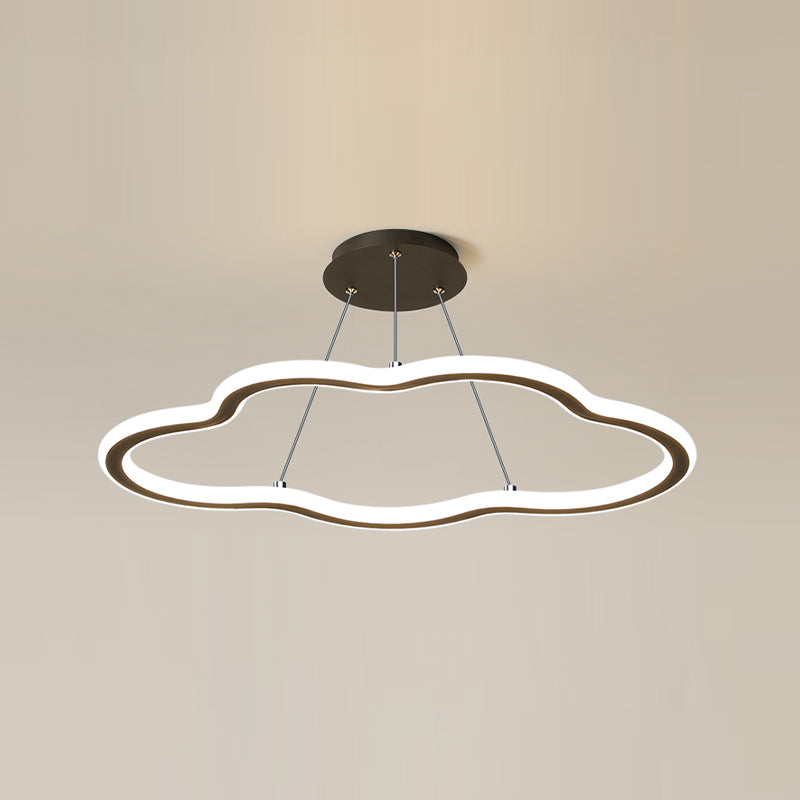 Wolkenvorm metalen hanglamp lichtbeveiliging moderne stijl 1 licht hangend licht in zwart