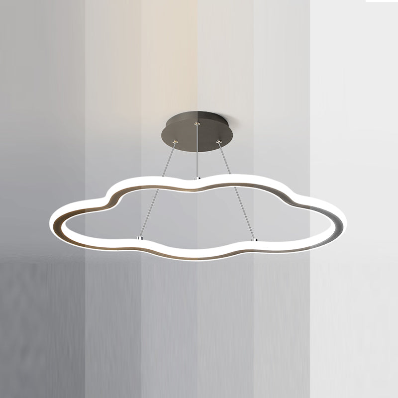 Wolkenvorm metalen hanglamp lichtbeveiliging moderne stijl 1 licht hangend licht in zwart