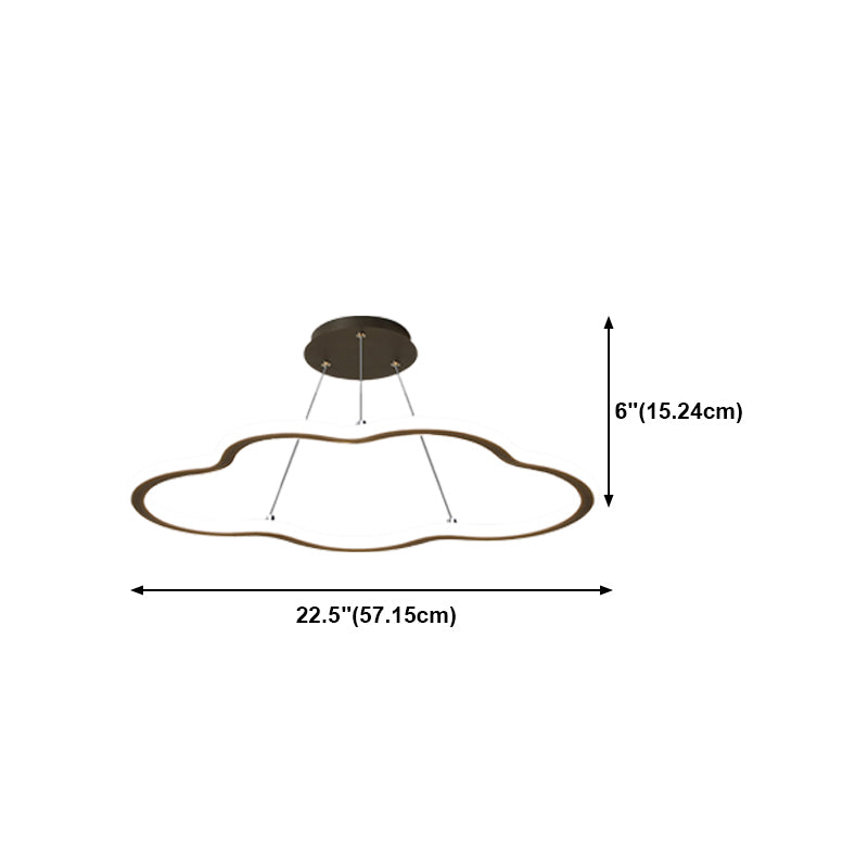 Wolkenvorm metalen hanglamp lichtbeveiliging moderne stijl 1 licht hangend licht in zwart